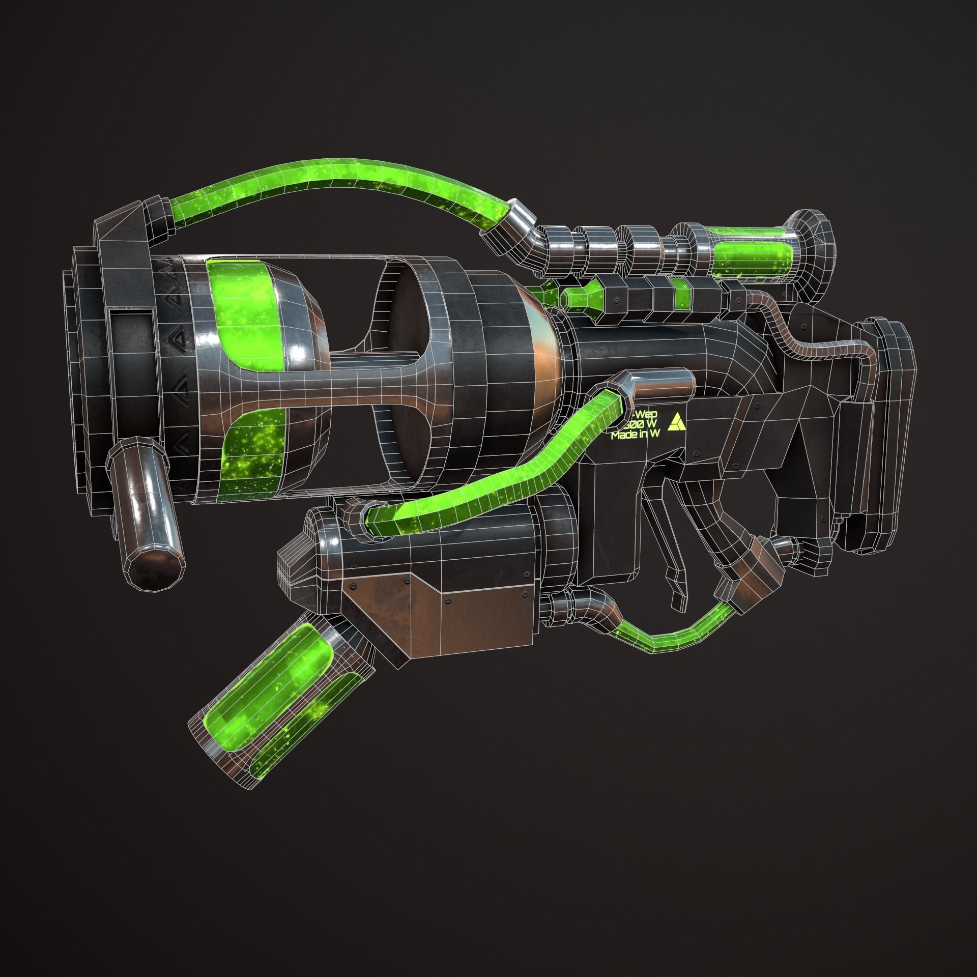 Sci-Fi  Biological Weapon Low-poly 3D model_9