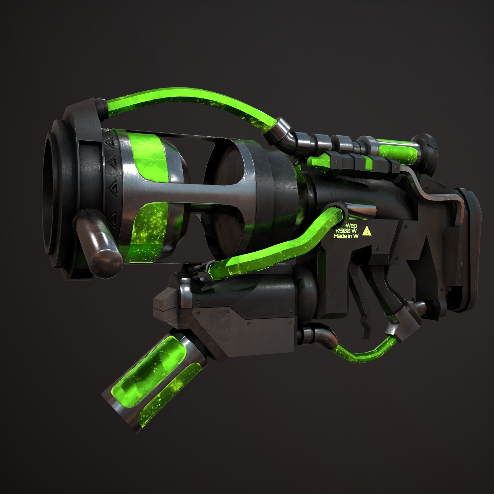 Sci-Fi  Biological Weapon Low-poly 3D model_2