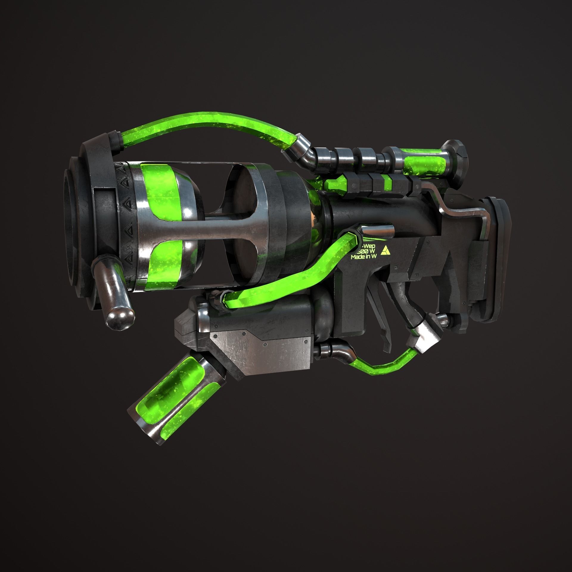 Sci-Fi  Biological Weapon Low-poly 3D model_11