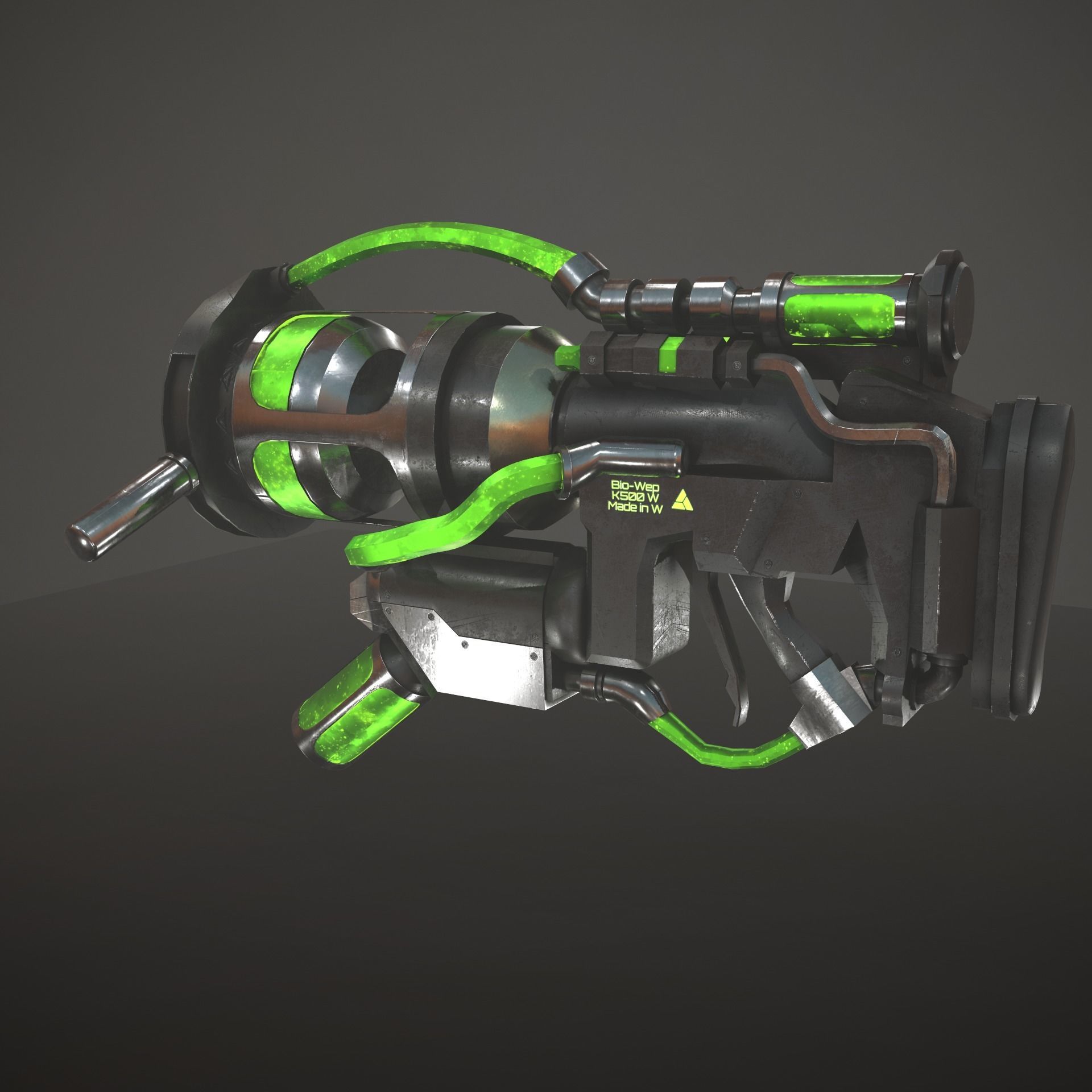 Sci-Fi  Biological Weapon Low-poly 3D model_12