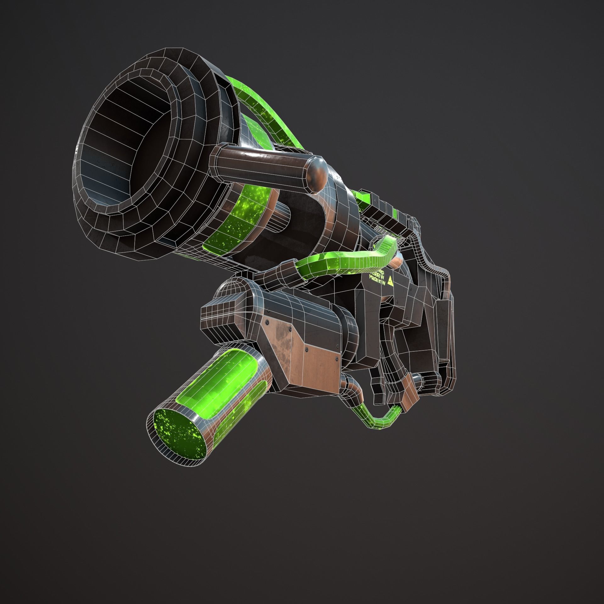 Sci-Fi  Biological Weapon Low-poly 3D model_10