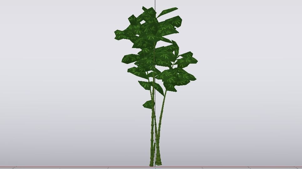 Bamboo Trees  Low-poly 3D model_4