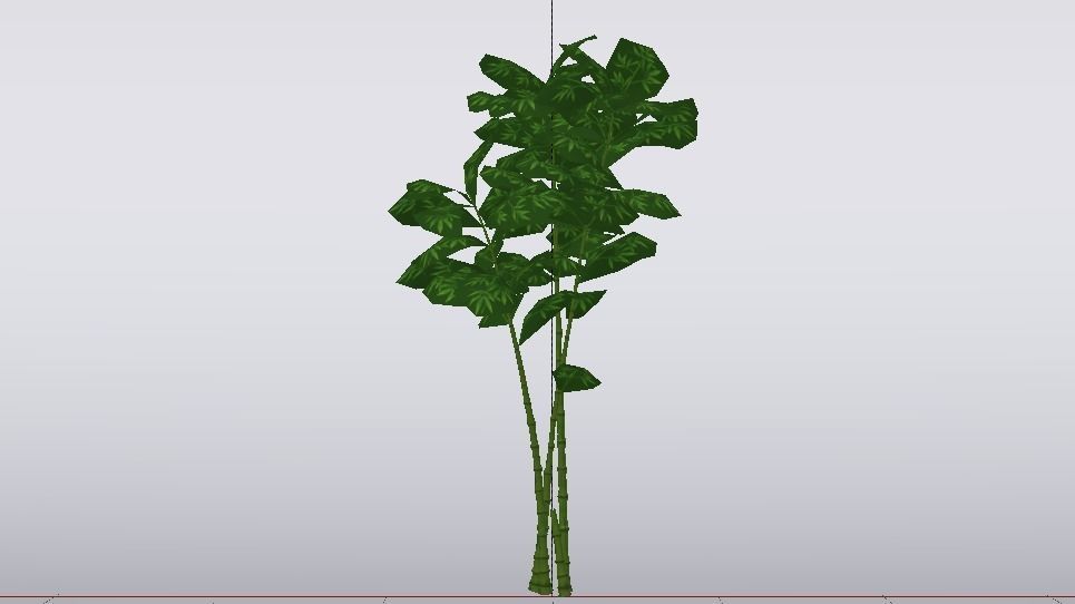 Bamboo Trees  Low-poly 3D model_6