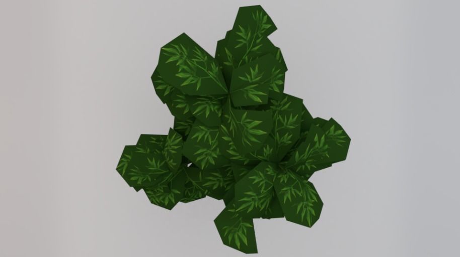 Bamboo Trees  Low-poly 3D model_3