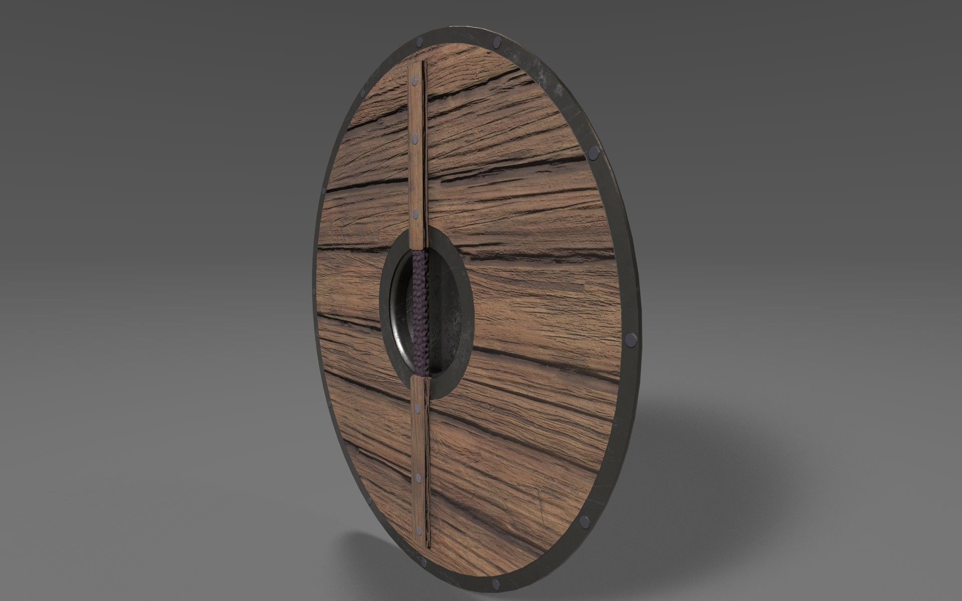 Viking Shield Low-poly 3D model_5