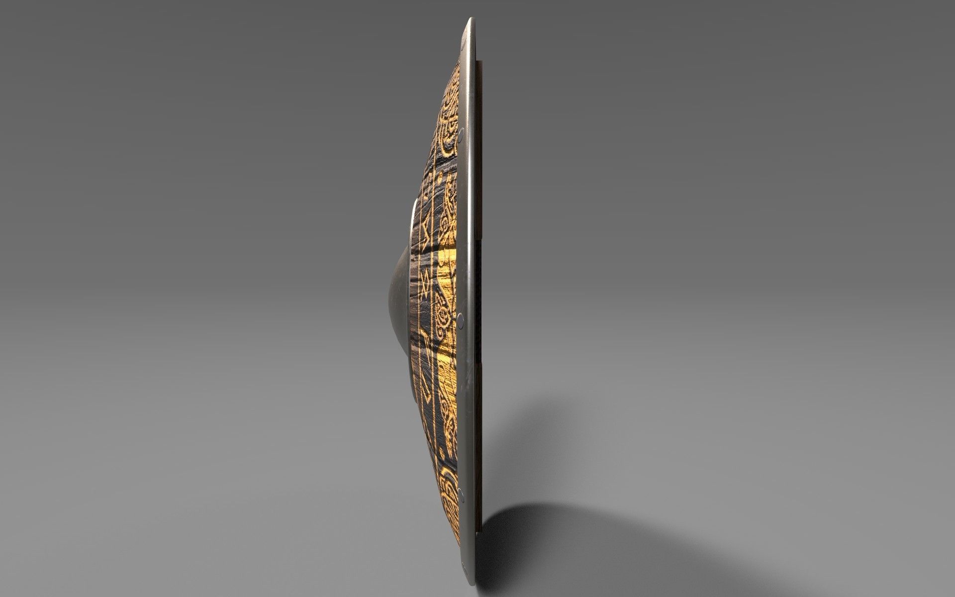 Viking Shield Low-poly 3D model_2