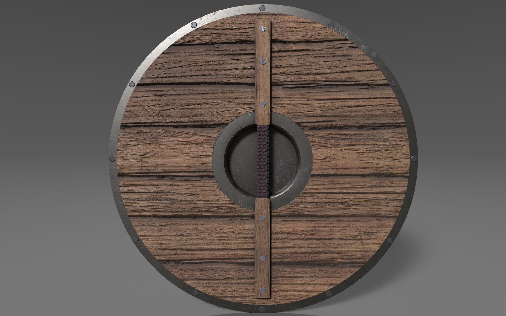 Viking Shield Low-poly 3D model_4