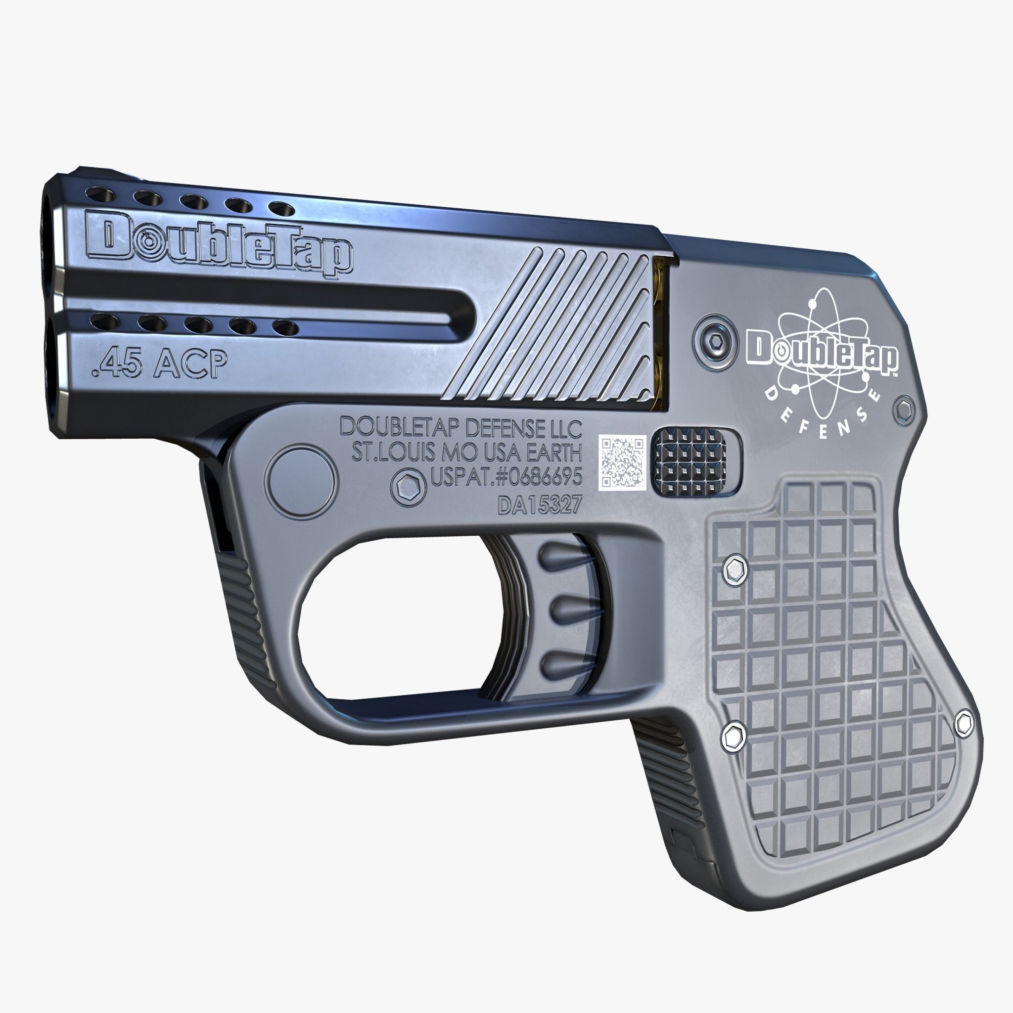Heizer Defense Double Tap Derringer 45 acp Low-poly 3D model_9