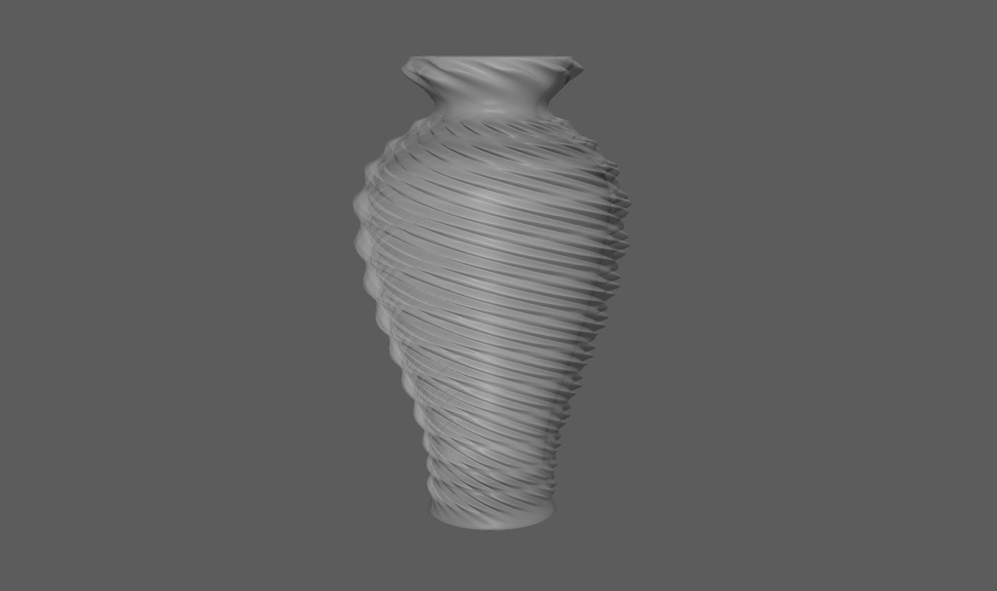 Twist Vase 3D print model_4