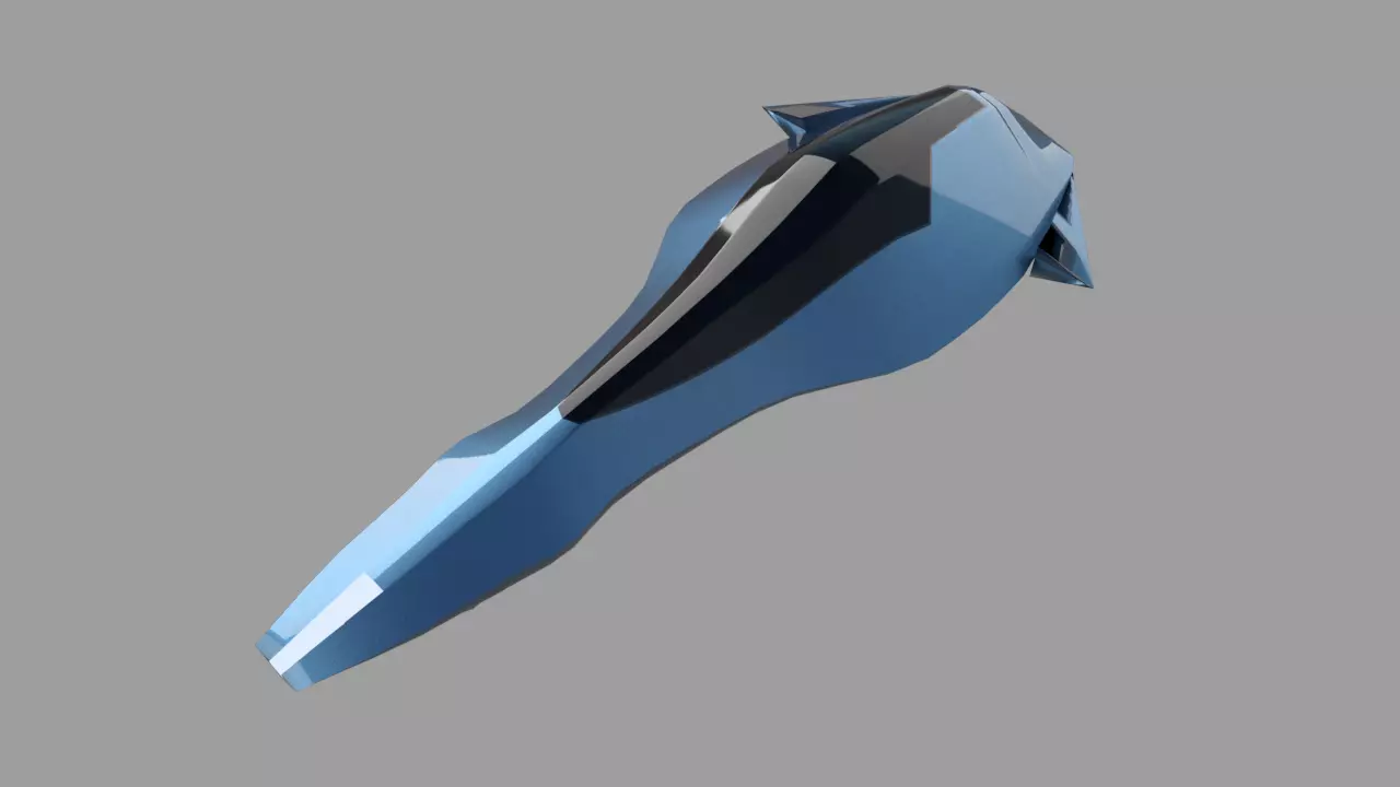 Spaceship Scifi Low-poly 3D model