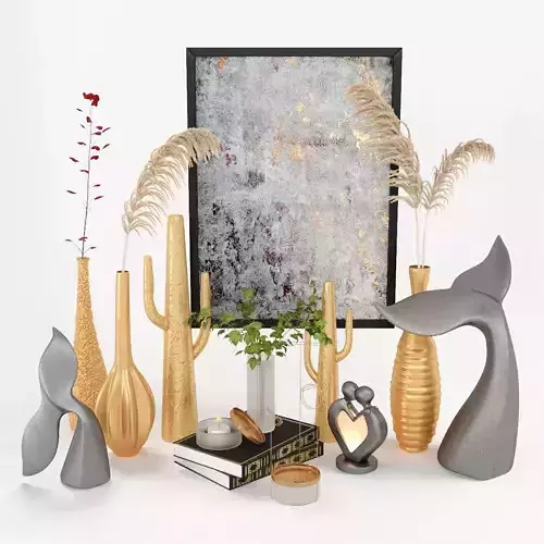 Decor Set No2 - by Metal Saguaro Cactus Sculpture