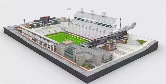 Bobby Dodd Stadium Low-poly 3D model