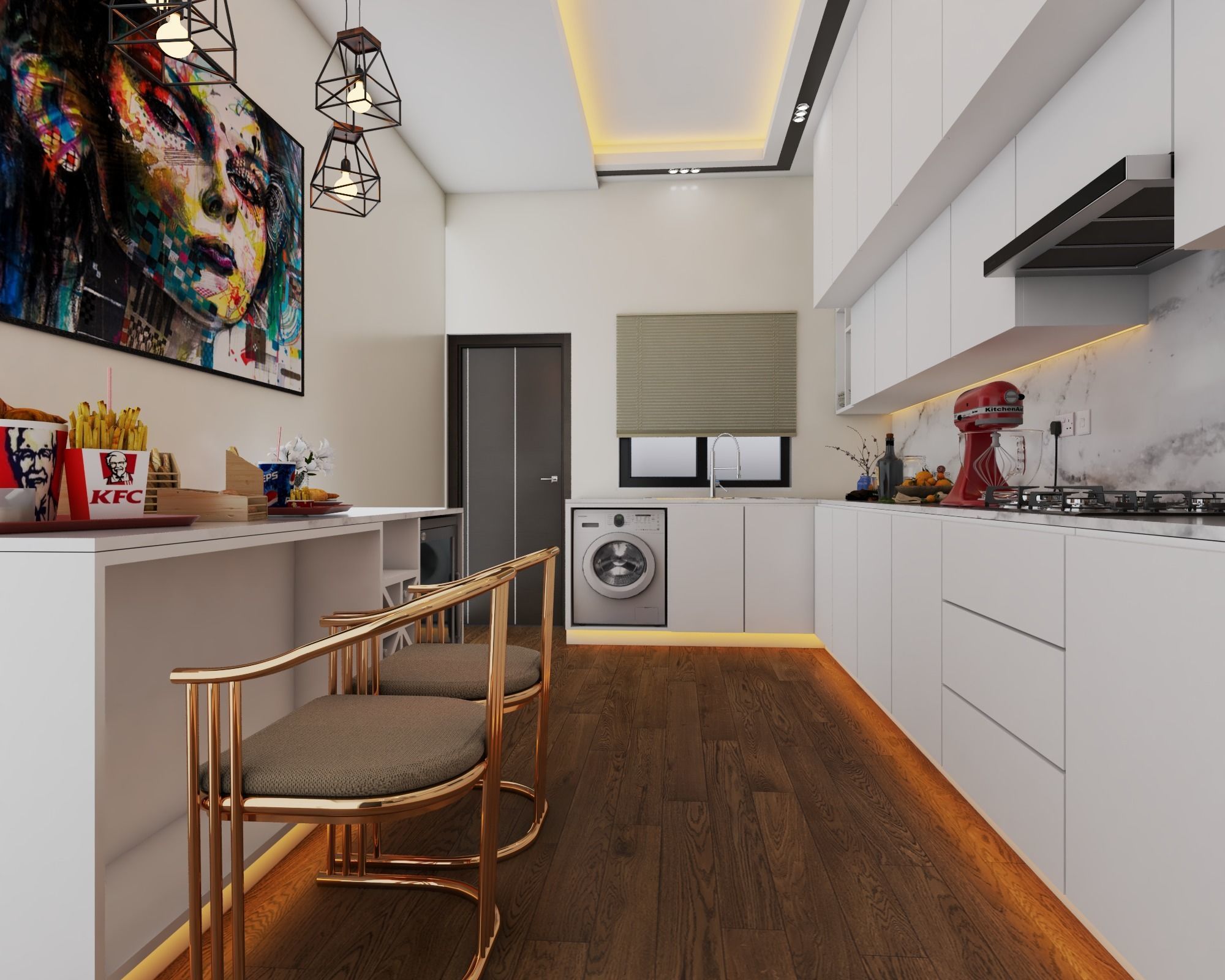 RESIDENTIAL KITCHEN VISUALIZATION 3D model_3
