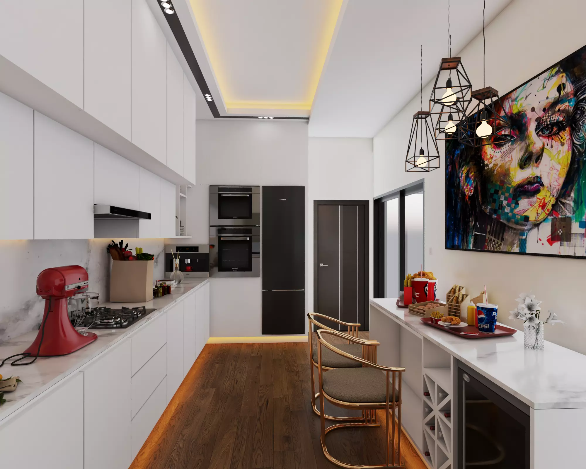 RESIDENTIAL KITCHEN VISUALIZATION 3D model_0