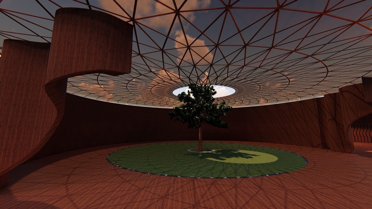 Rounded curved wall LS design version 2  3D model_5