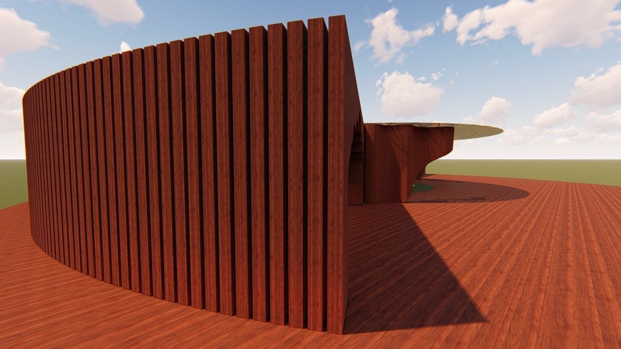 Rounded curved wall LS design version 2  3D model_15