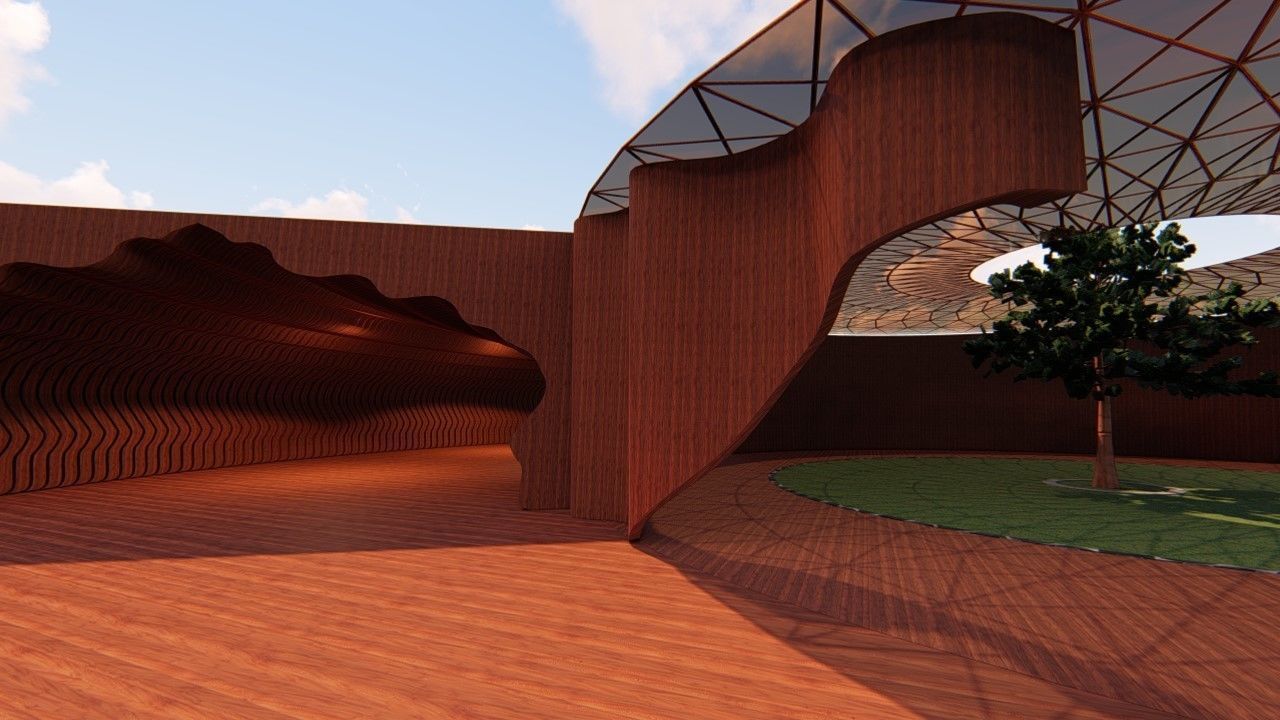 Rounded curved wall LS design version 2  3D model_2