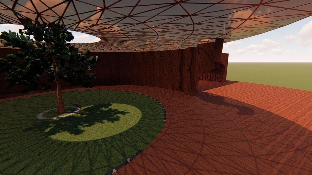 Rounded curved wall LS design version 2  3D model_7