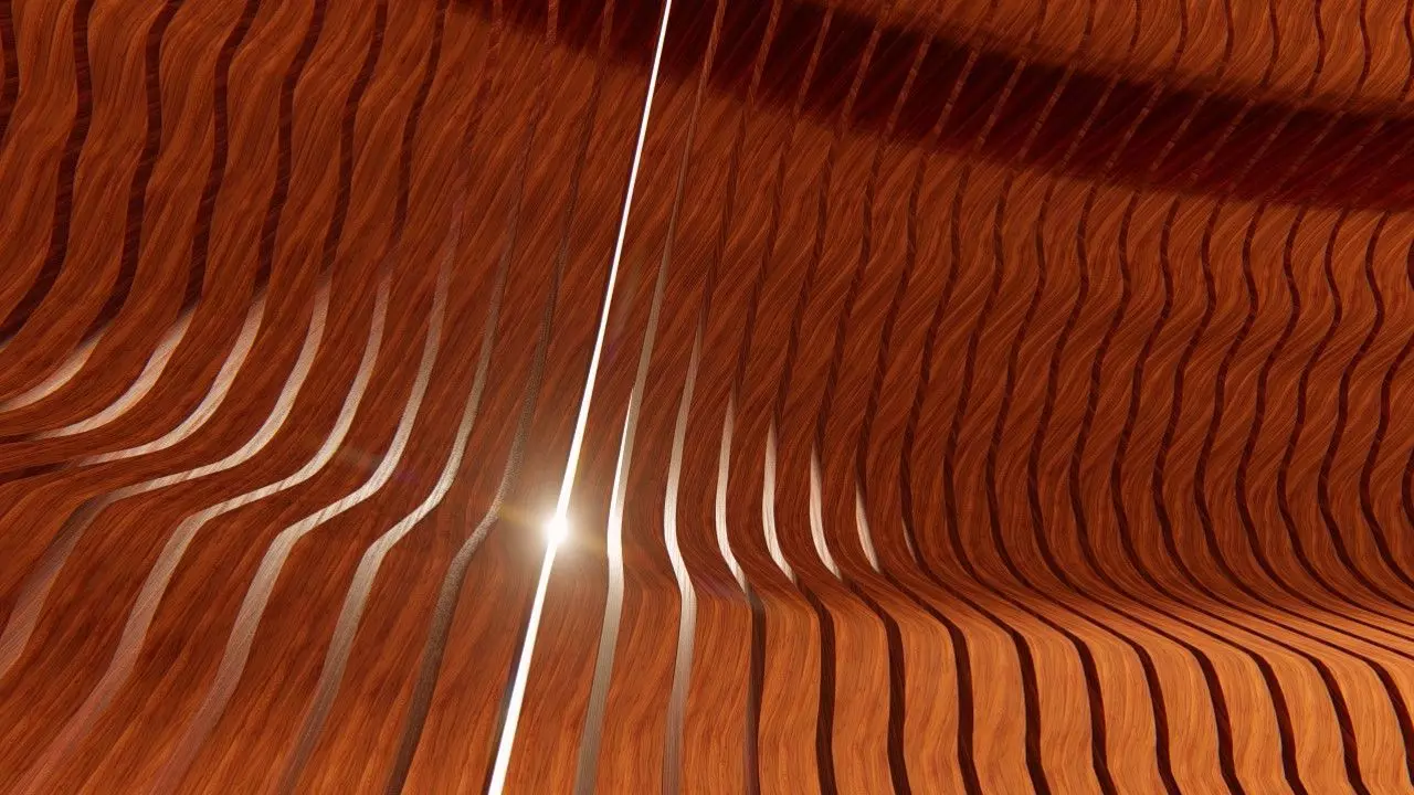 Rounded curved wall LS design version 2  3D model_0