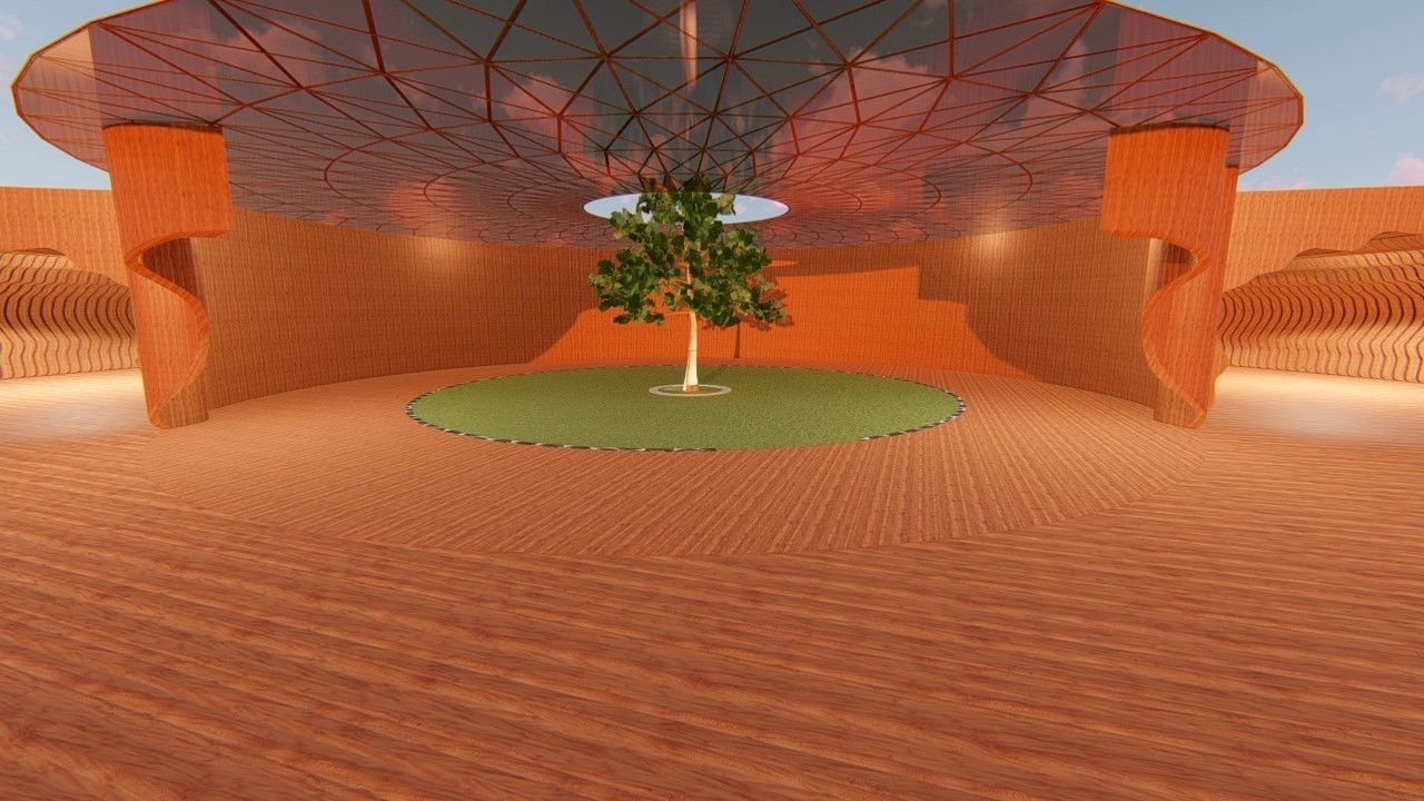 Rounded curved wall LS design version 2  3D model_3