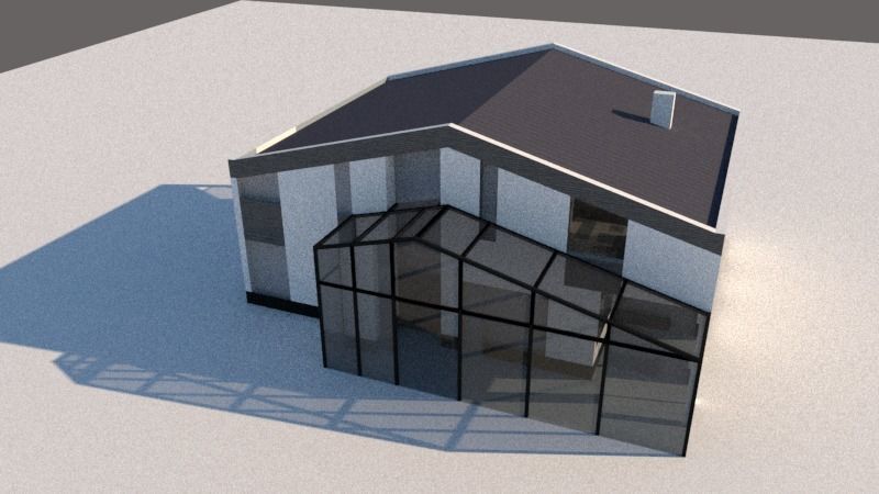 House modern on beach 3D model_4