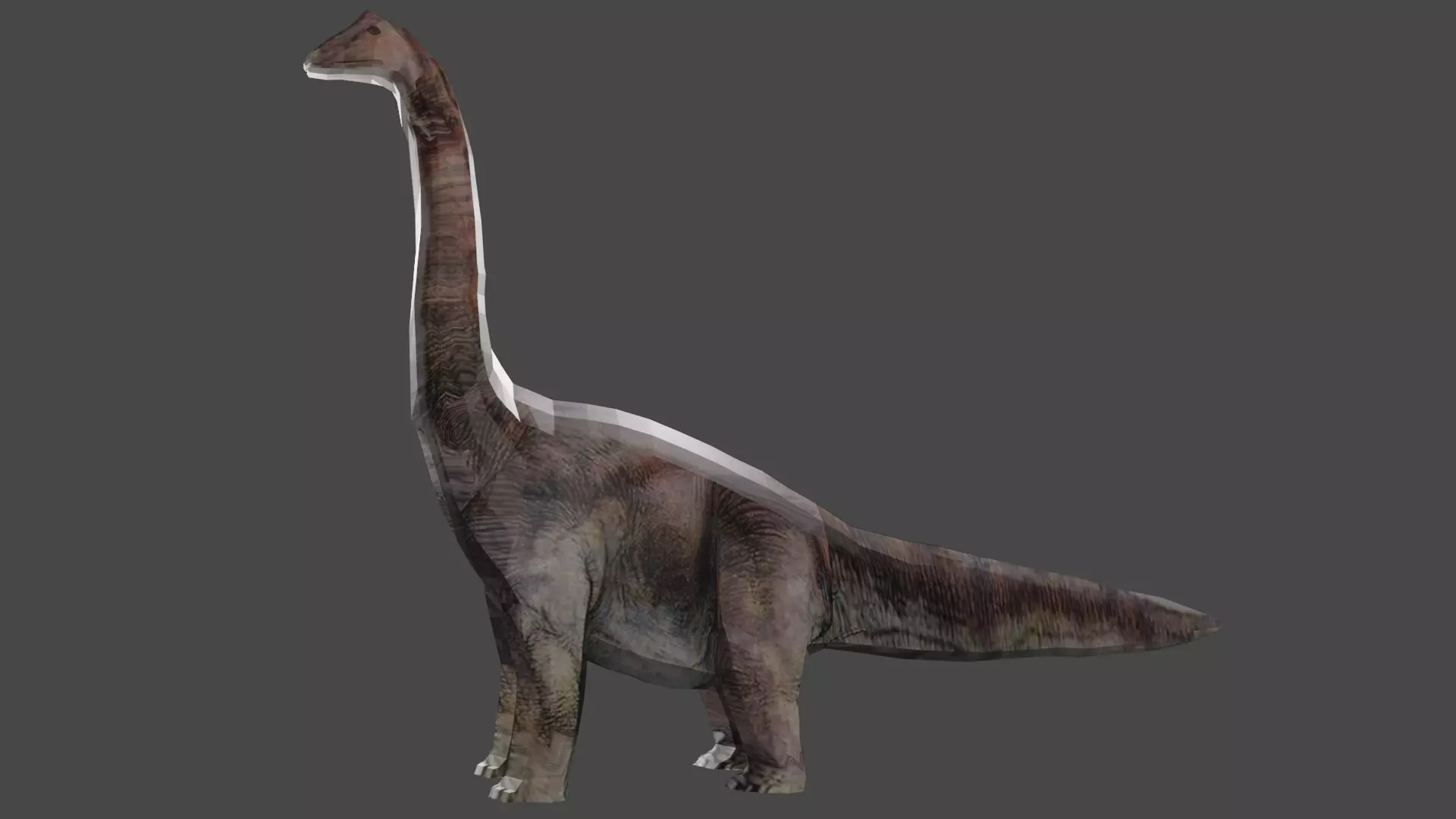 BRACHIOSAURS DINOSAUR Low-poly 3D model_0