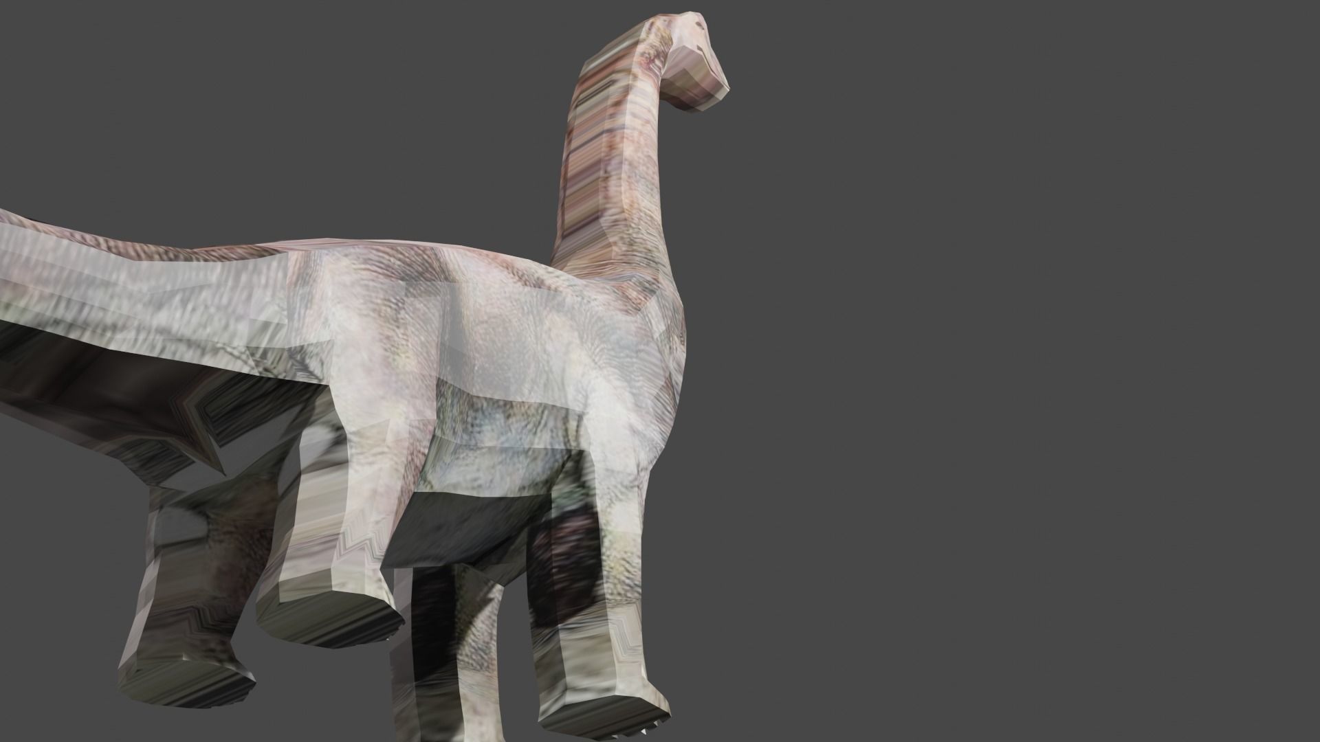 BRACHIOSAURS DINOSAUR Low-poly 3D model_3