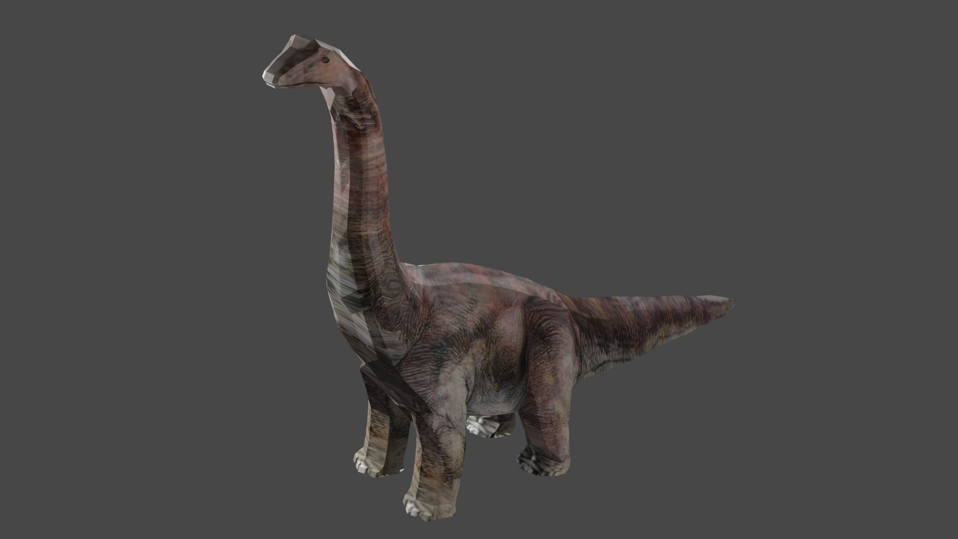 BRACHIOSAURS DINOSAUR Low-poly 3D model_1