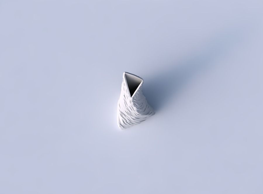 Vase twist grounded tipping triangle with twisted diagonal de... 3D print model_2
