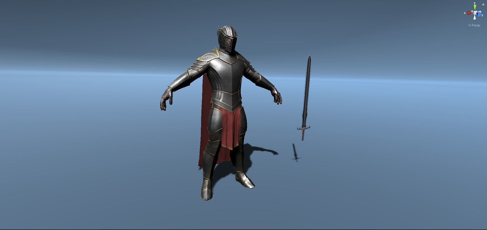 Fantasy Knight Low-poly 3D model_10