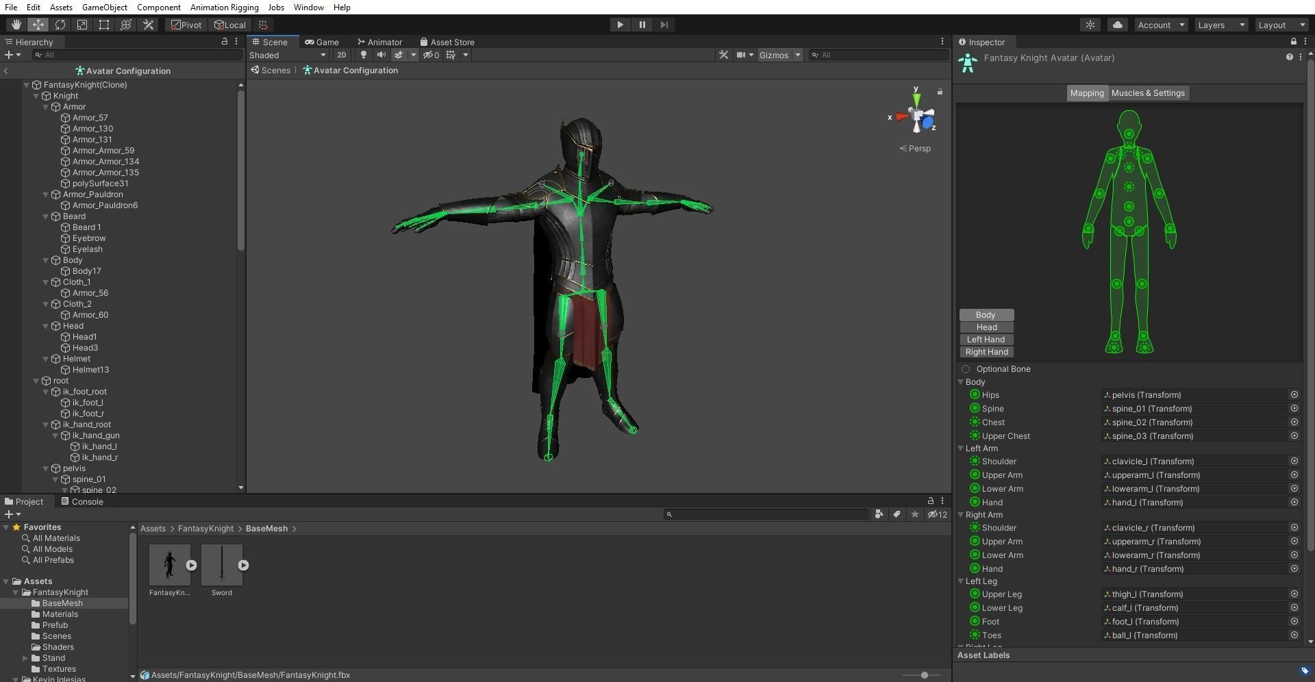 Fantasy Knight Low-poly 3D model_11