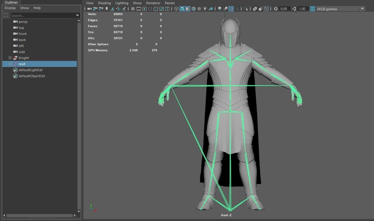 Fantasy Knight Low-poly 3D model_12