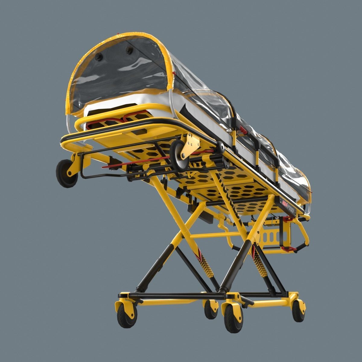 Corona Emergency Stretcher Low-poly 3D model_19