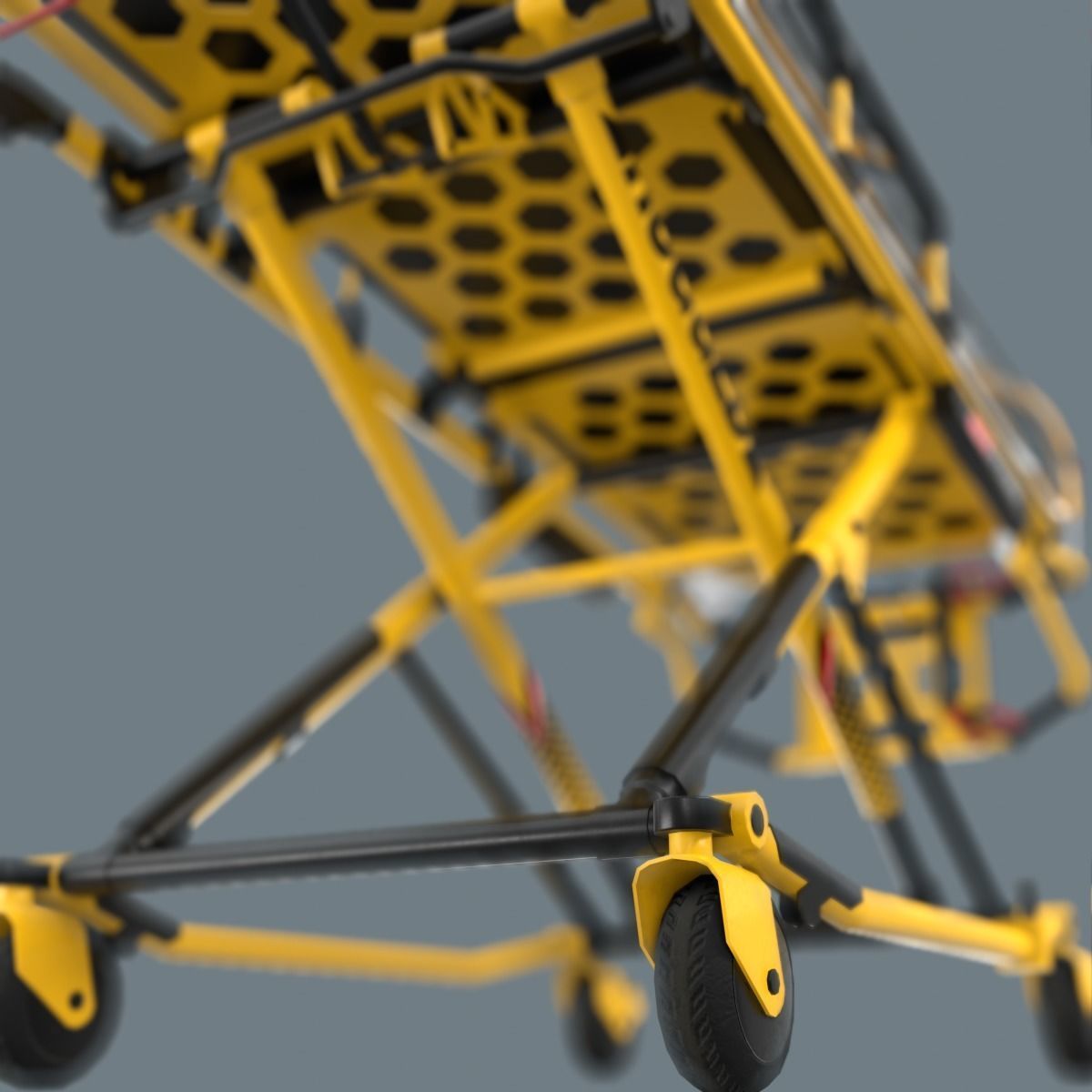 Corona Emergency Stretcher Low-poly 3D model_25