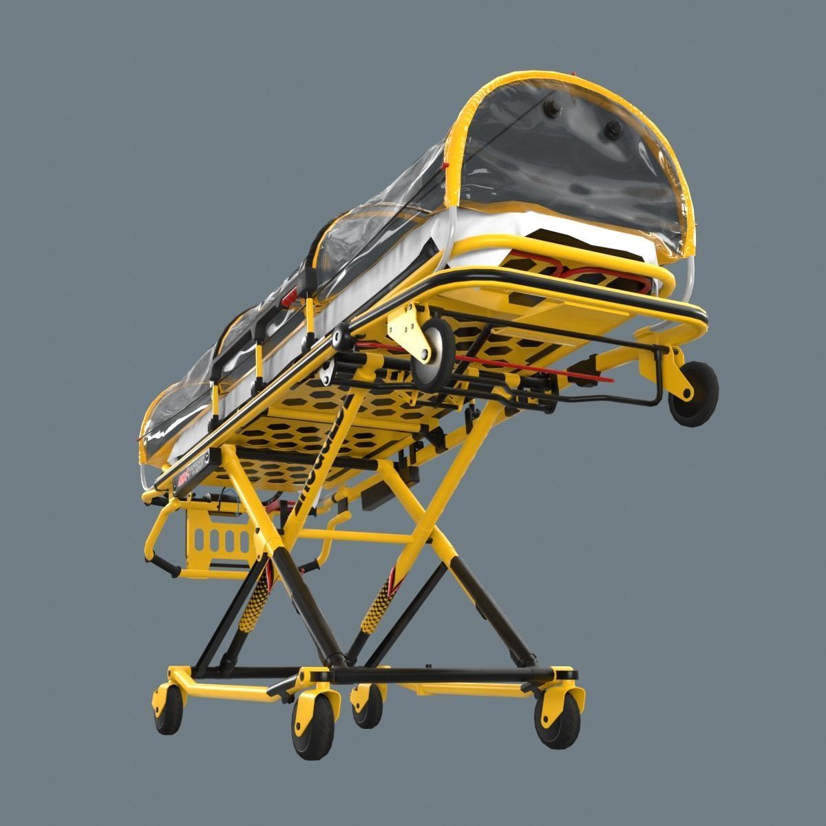 Corona Emergency Stretcher Low-poly 3D model_17