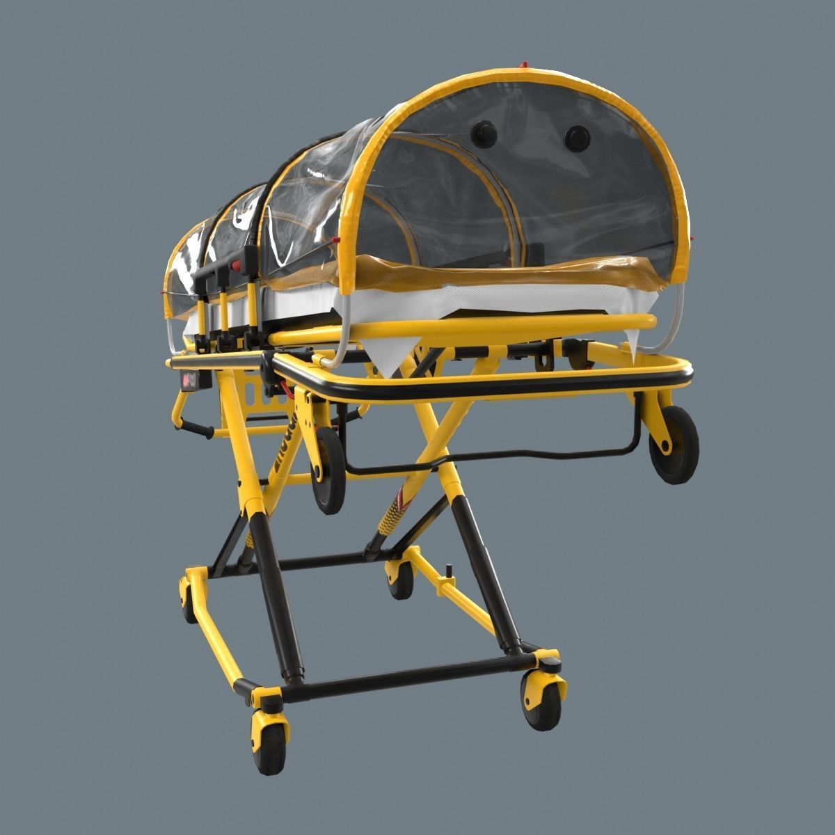 Corona Emergency Stretcher Low-poly 3D model_4