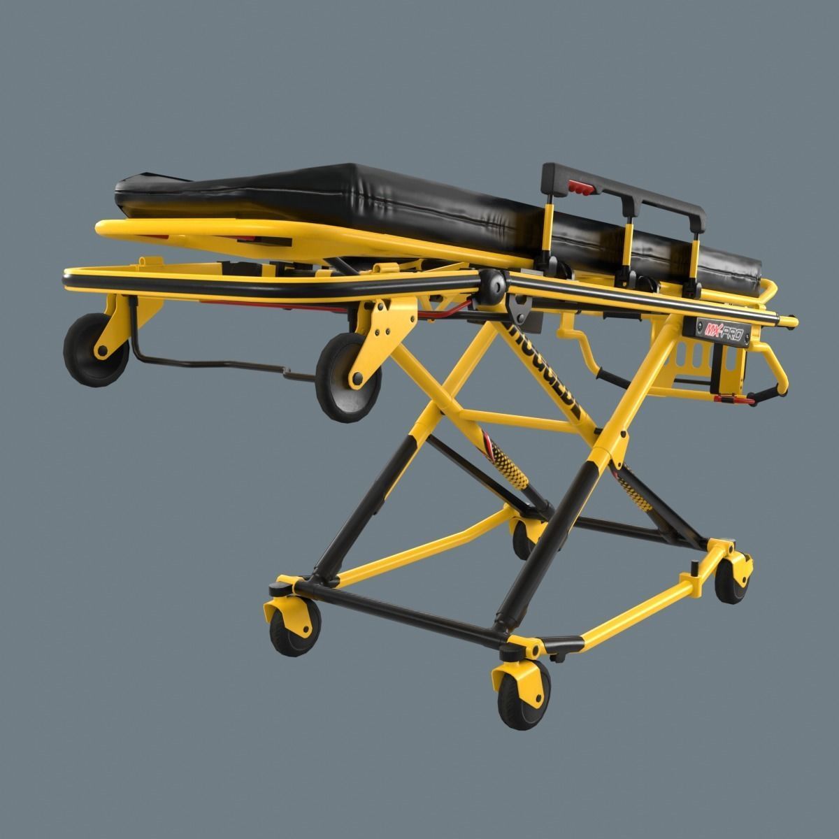 Corona Emergency Stretcher Low-poly 3D model_7