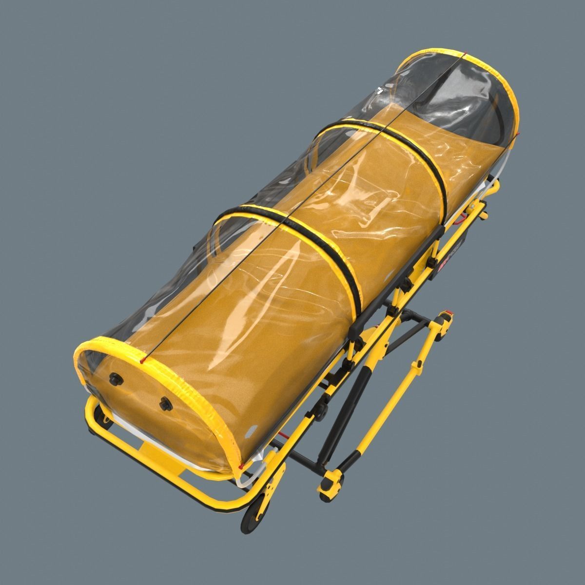 Corona Emergency Stretcher Low-poly 3D model_15