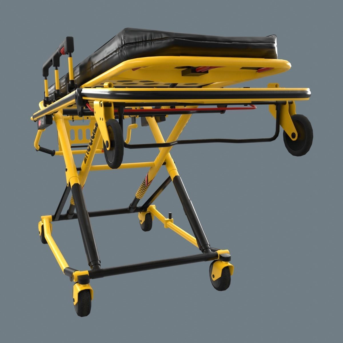 Corona Emergency Stretcher Low-poly 3D model_5