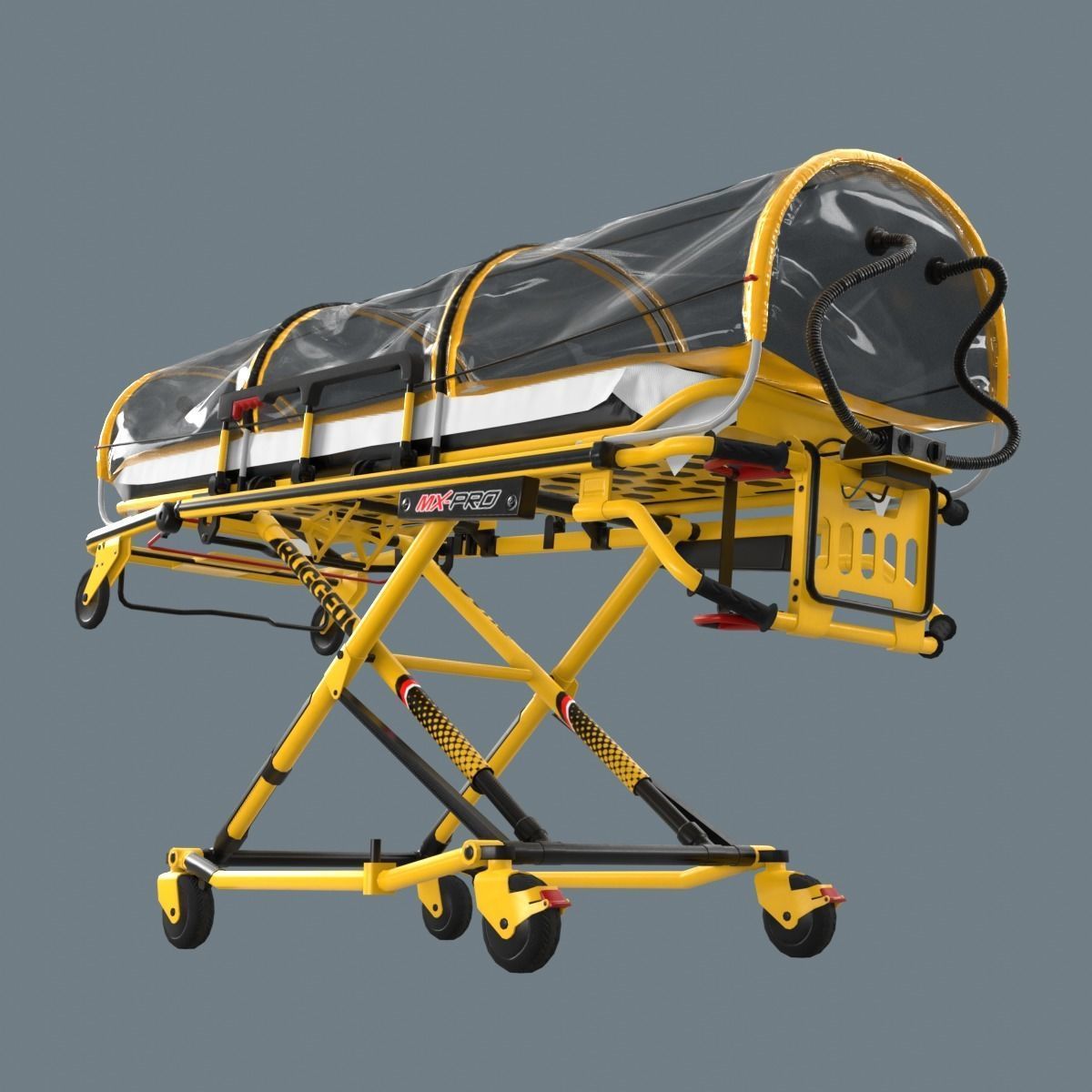 Corona Emergency Stretcher Low-poly 3D model_21