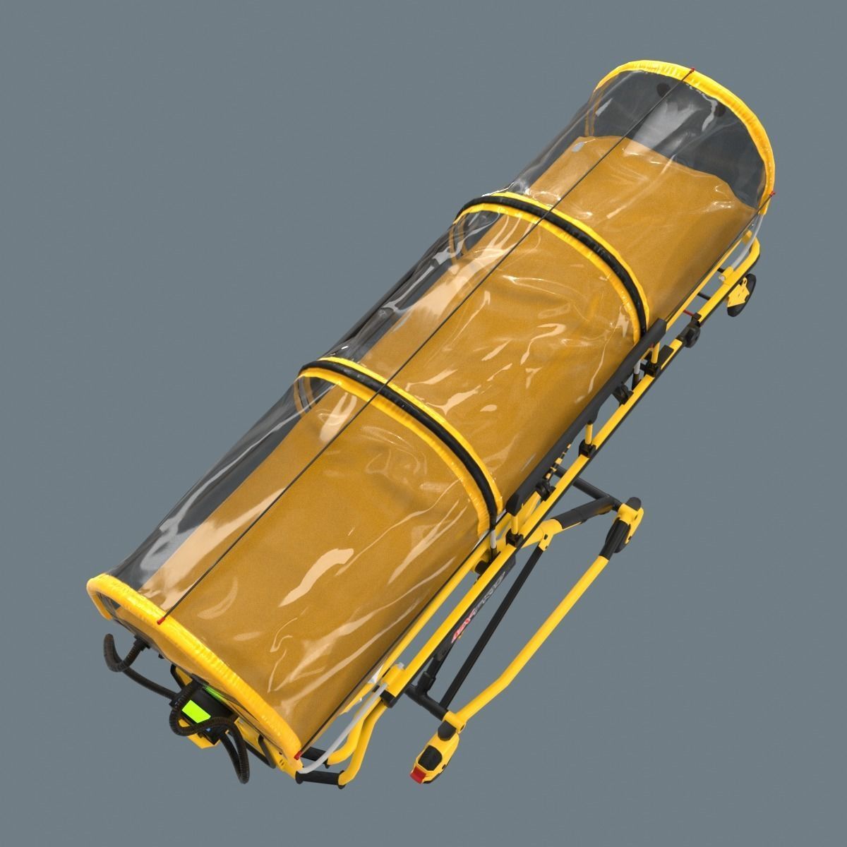 Corona Emergency Stretcher Low-poly 3D model_11