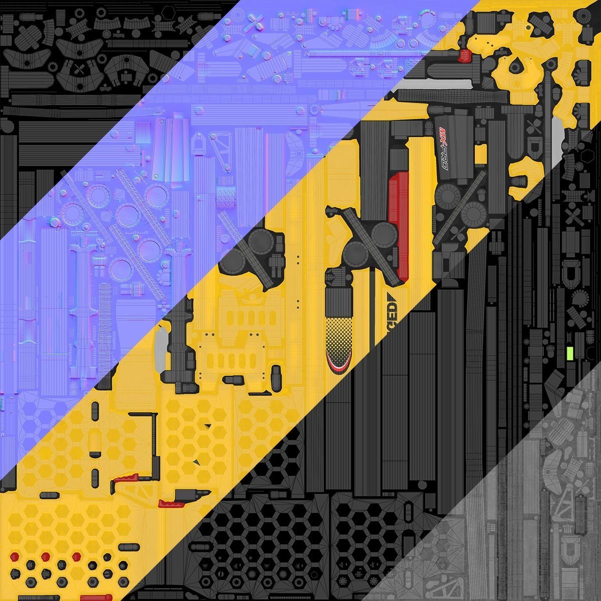 Corona Emergency Stretcher Low-poly 3D model_26