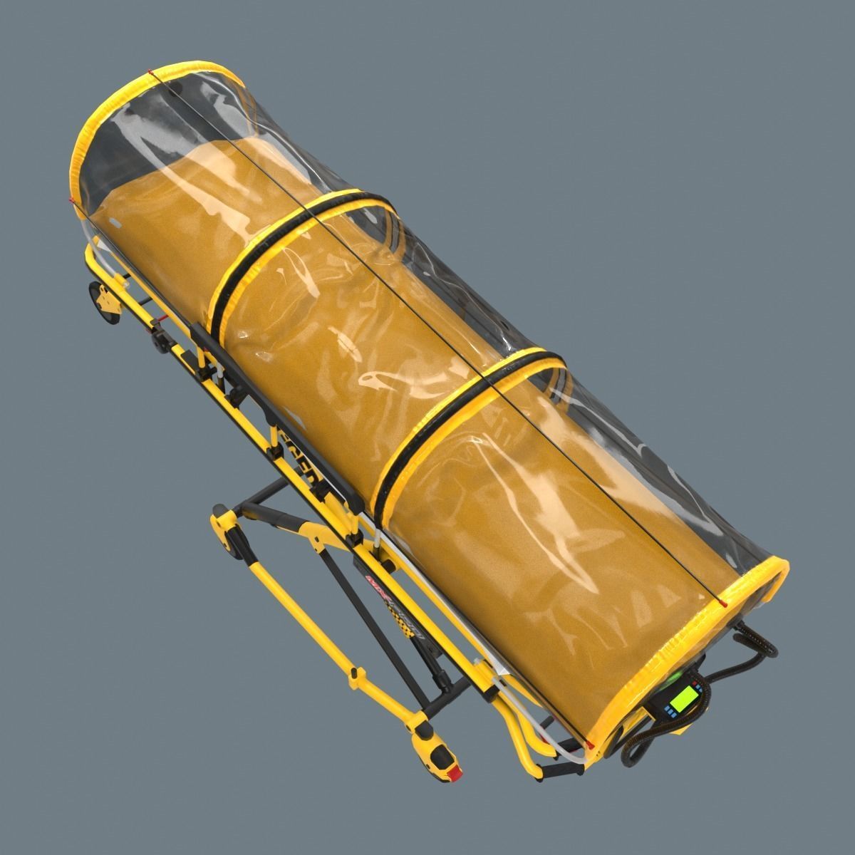 Corona Emergency Stretcher Low-poly 3D model_16