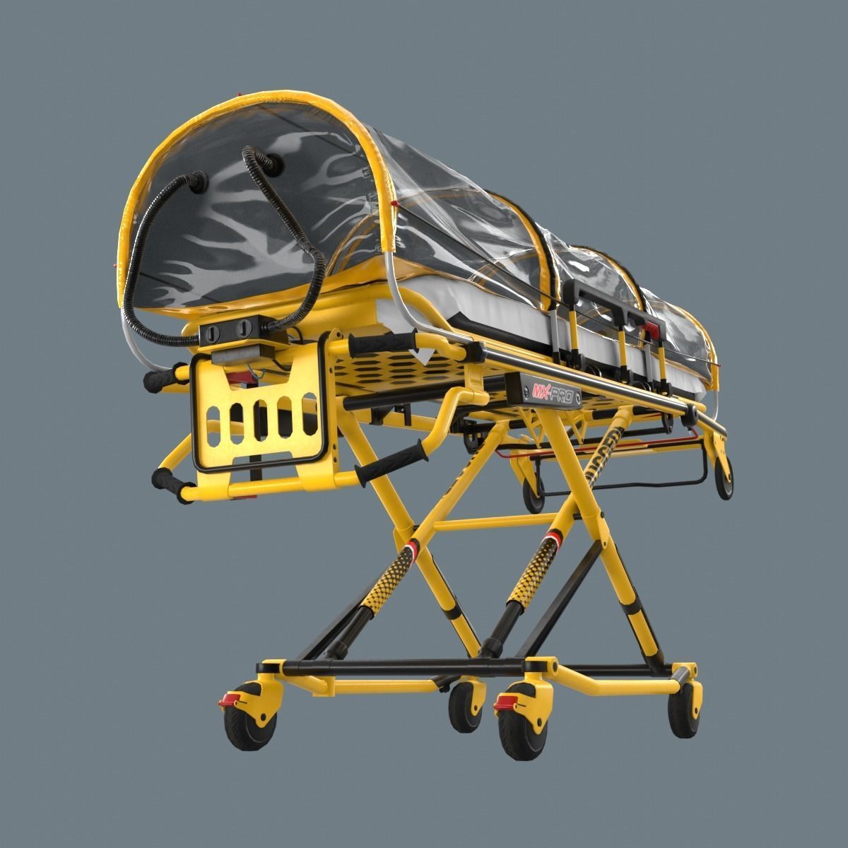 Corona Emergency Stretcher Low-poly 3D model_20