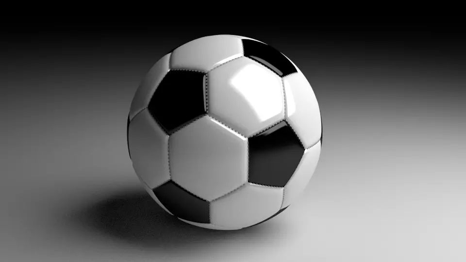 3d football soccer ball 3D model_0