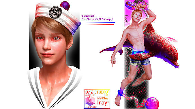Seamon for Genesis 8 Male 3D model