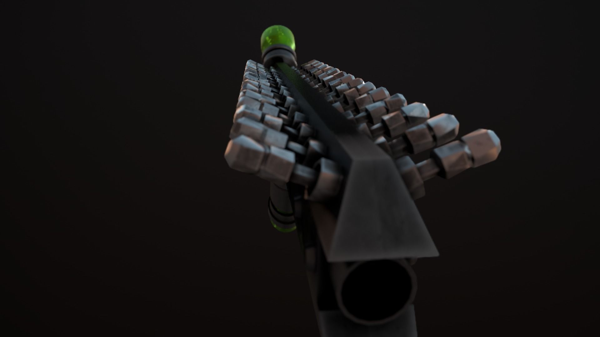 Sci-Fi Weapon - Hard Ops Low-poly 3D model_7