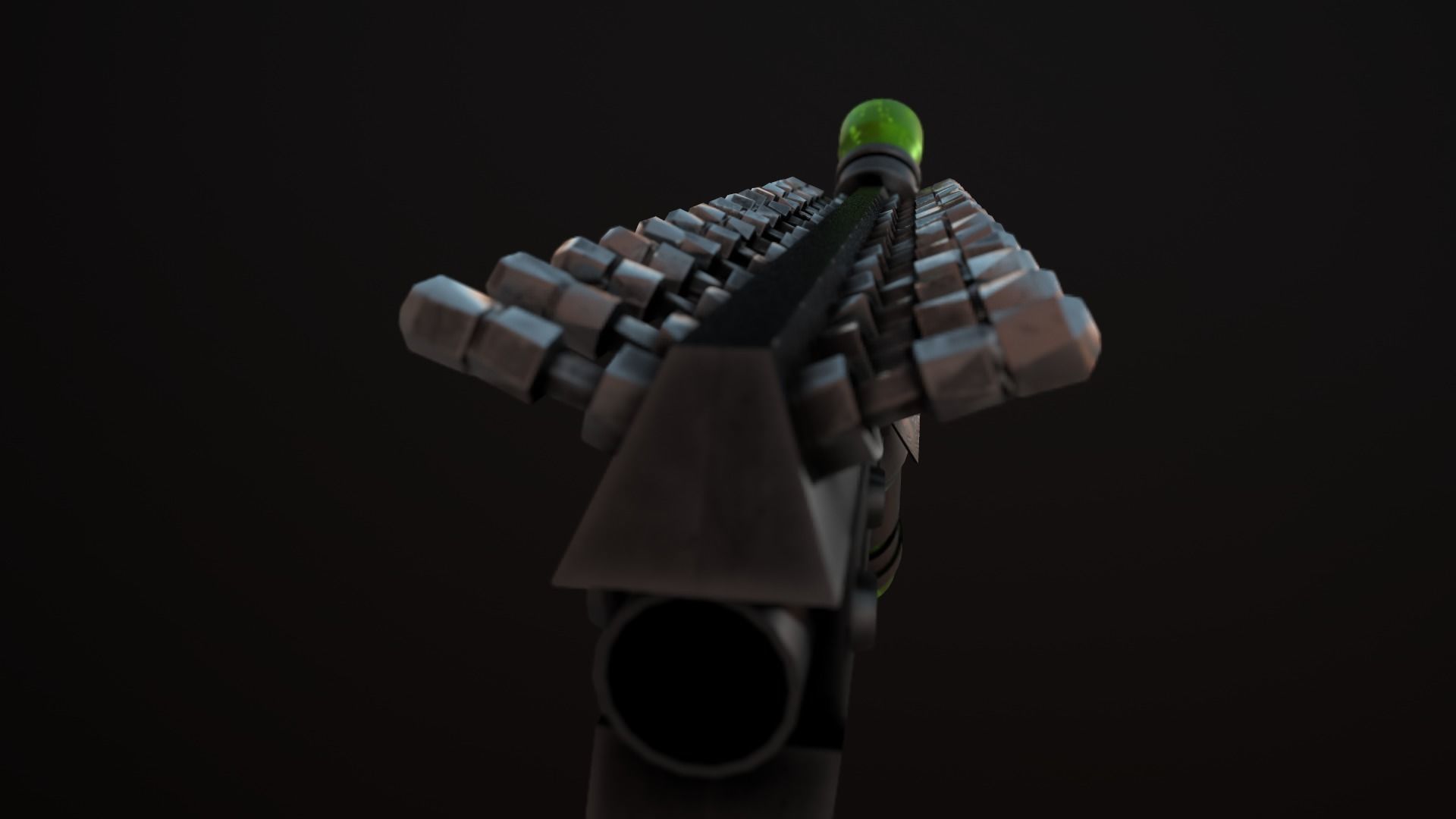 Sci-Fi Weapon - Hard Ops Low-poly 3D model_5