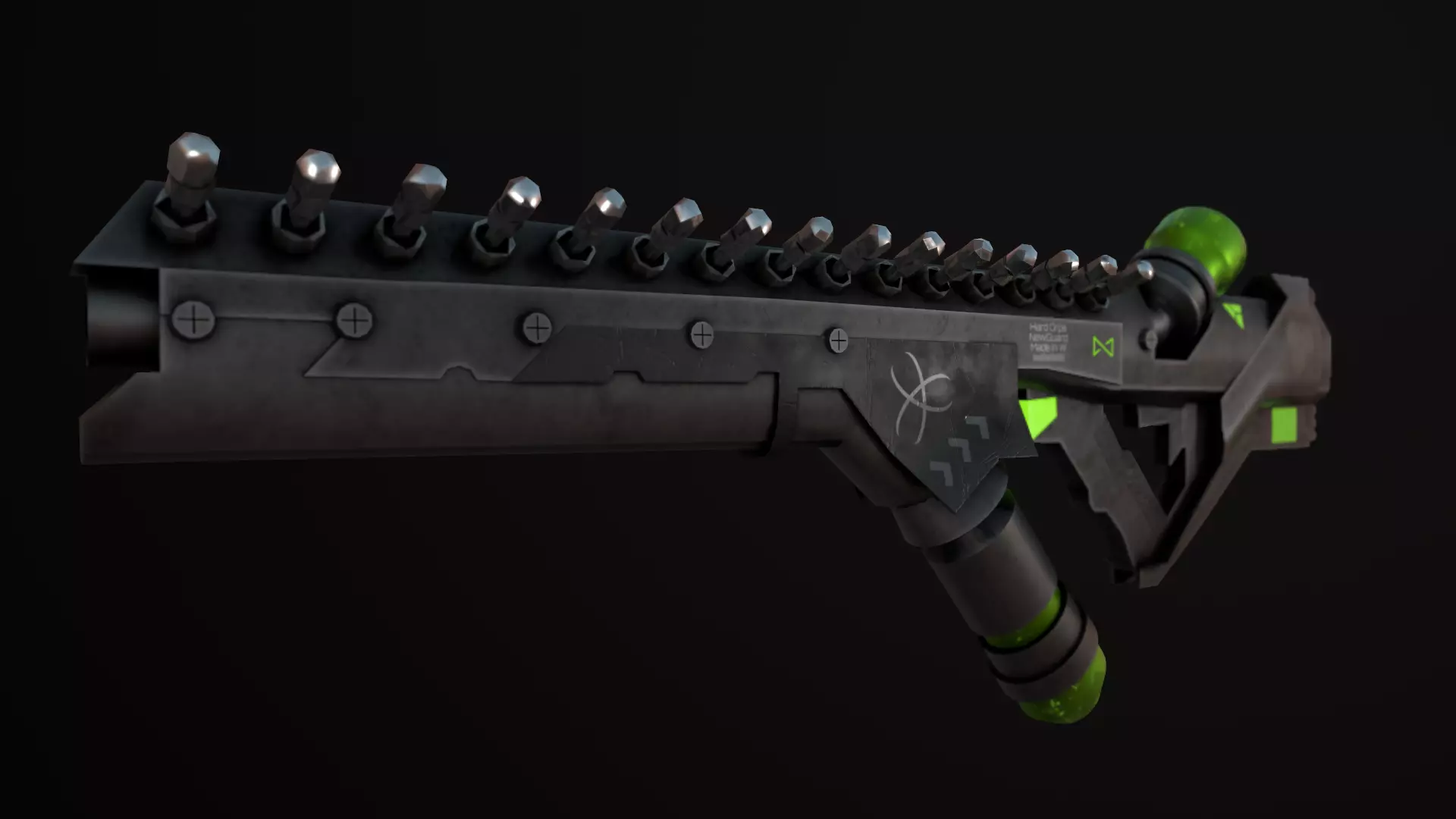 Sci-Fi Weapon - Hard Ops Low-poly 3D model_0