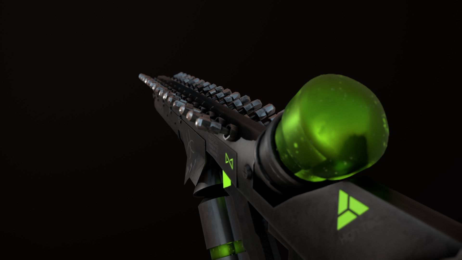 Sci-Fi Weapon - Hard Ops Low-poly 3D model_10